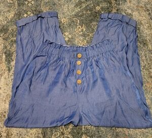 Emery Rose Size L Blue Button-Front Pants